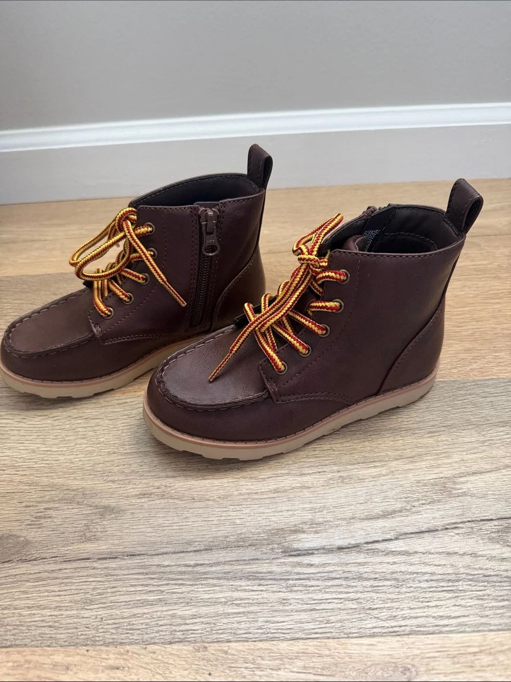 Boys Brown Lace-Up Ankle Boots